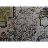 After John Speed (1552-1629), a hand coloured map of The County of Westmorland and Kendal,