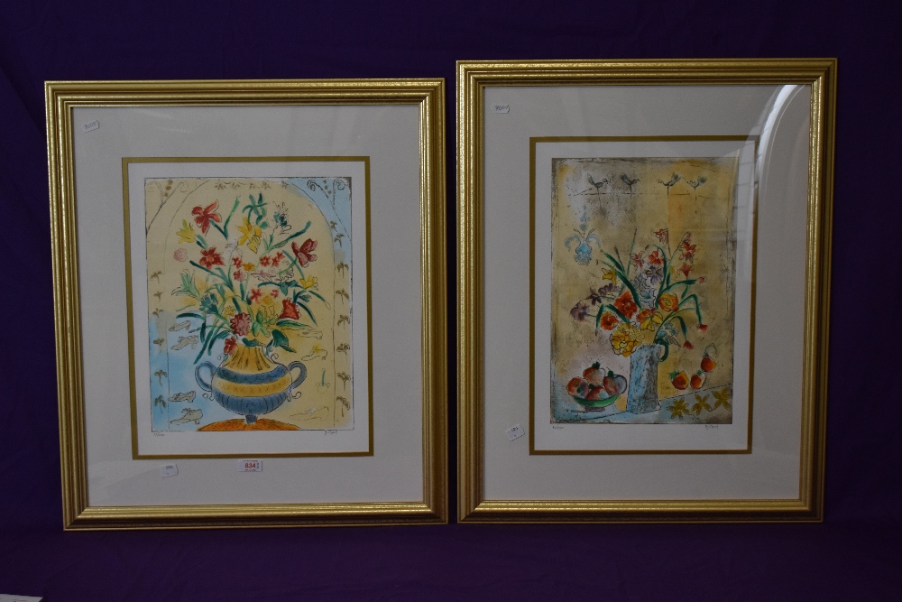 After Bracha Guy (20th Century), two serigraphs on paper, 'Floral Enchantment' & 'Radiant - Image 2 of 4