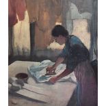 After Edgar Degas (1834-1917), 'A Woman Ironing', signed in print to the lower left, framed and