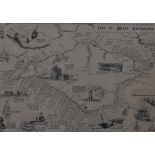 A 1980s printed map of the 'Isle of Wight Shipwrecks from 1304', after R.J. Larn,