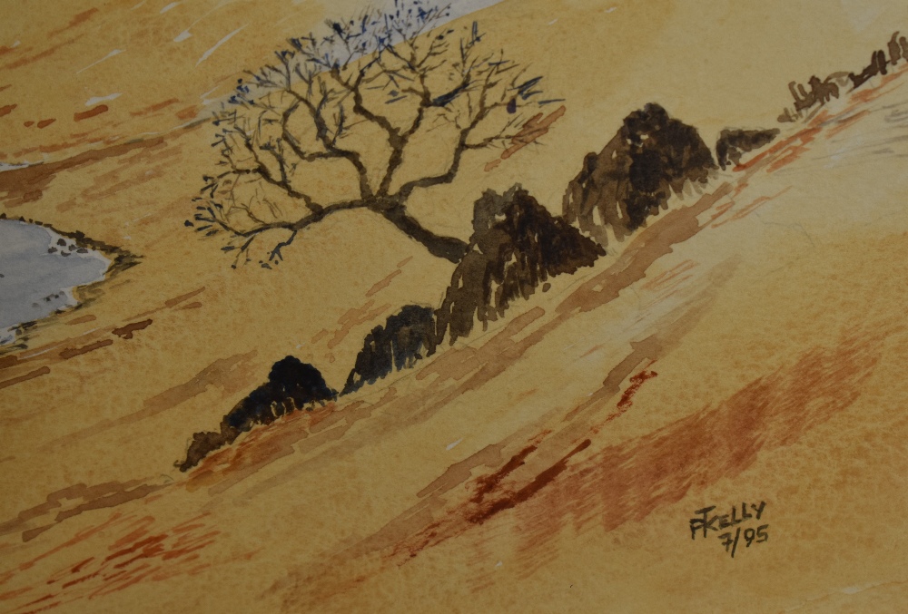 P.T Kelly (20th Century, British), watercolour, 'Beinn Fhada, Glen Affric', A winter landscape of - Image 3 of 4