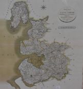 After John Cary (1754-1835), a New Map of Lancashire Divided Into Hundreds and Exhibiting Its Roads,