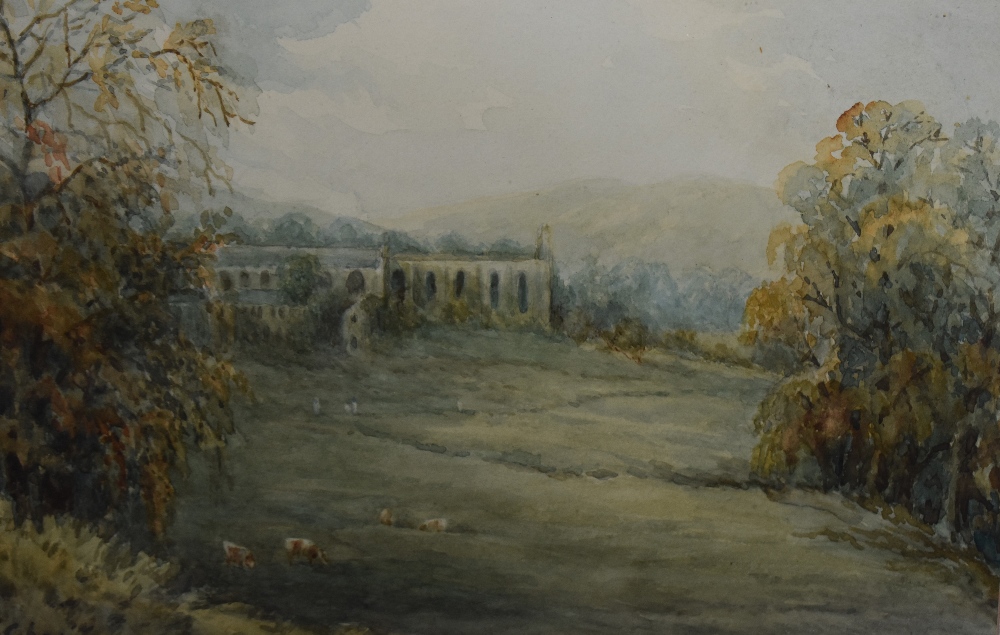 T.Chapman (20th Century, British), watercolour, two pastoral landscape depicting abbey ruins