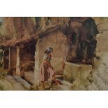 After Sir William Russell Flint R.A. (British 1880-1969) colour print, entitled 'The Wishing Well'