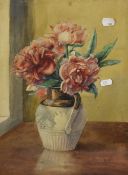 J.B. Yales (Miss), 20th Century British School, watercolour, A still life study depicting a vase