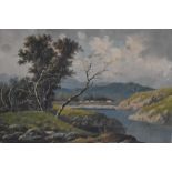 19th Century/20th Century Continental School, oil on canvas, a pair of remote landscape scenes
