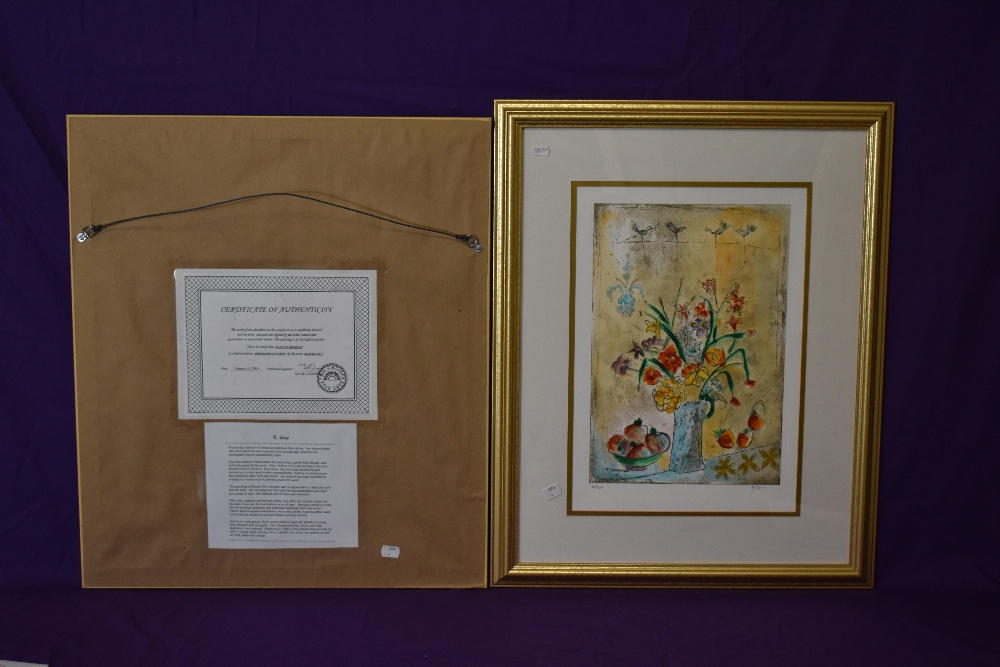 After Bracha Guy (20th Century), two serigraphs on paper, 'Floral Enchantment' & 'Radiant - Image 4 of 4