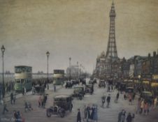 After Arthur Delaney (1927-1987), coloured print, 'The Golden Mile and The Tower', limited edition