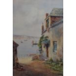 Artist Unknown, 20th Century, watercolour, A Mediterranean style scene with seascape to the