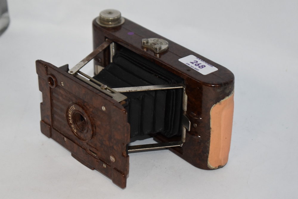 A Hawkette No2 bakelite folding camera in a leather case - Image 2 of 2