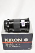 A Kiron MC Macro 1:2,8-3,8 28-85mm No 15405634. Boxed