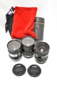 Three Tamron SP 1:2,8-3,8 35-80mm lenses Nos 119484, 916357 & 5204298