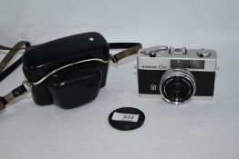 A Konica C35 camera No551353 with Konica Hexanon 1:2,8 38mm lens