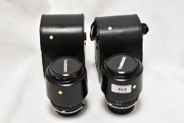 Two Tamron SP 1:2,5 90mm lenses Nos 303399 & 205530