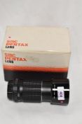 A SMC Pentax 1:3,5 135mm lens No5232295. Boxed