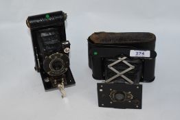 Two Vest Pocket Kodak folding cameras a Model A and Model B