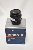A Kiron MC 1:2 24mm lens No10202791. Boxed
