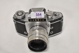 An Ihagee Exakta VarexIIb camera with Carl Zeiss Jena Biotar 1:2 58mm lens