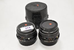 Two SMC Pentax-M 1:2,8 28mm lenses Nos 6612466 & 7257423