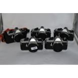 Five Pentax MEF camera bodies Nos 3567209,3603632,3578549,3535709, & 3608221