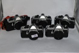 Five Pentax MEF camera bodies Nos 3567209,3603632,3578549,3535709, & 3608221