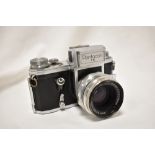 A Pentacon FB with built in exposure meter No407139 having Carl Zeiss Jena Blotar 1:2 58mm lens