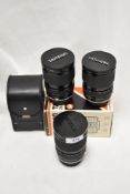 Three Tamron SP CF Macro 1:3,5-4,2 28-80mm lenses Nos 4000598, 4026474 &4000221