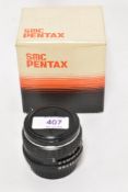 A SMC Pentax 1:1,8 55mm lens no1187021, Boxed