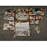 A collection of early 1980's Lego Legoland Space Sets, 886, 897, 6822, 6823, 6841, 6844, 6880,