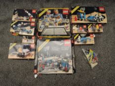 A collection of early 1980's Lego Legoland Space Sets, 886, 897, 6822, 6823, 6841, 6844, 6880,