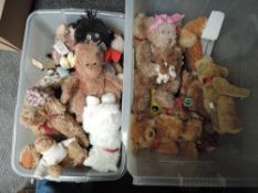 Two boxes of modern Teddy Bears including Russ, Playmakers, Metro, Keel Toys etc