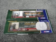 Two Corgi 1:50 scale limited Edition Eddie Stobart diecasts, CC12802 Scania T-Cab Bulk Tipper and