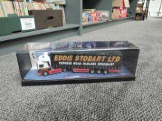 A Corgi 1:50 scale Modern Trucks Eddie Stobart diecast, 75201 ERF EC Series Curtainside, in