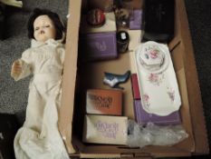 A mid 20th century celluloid Doll having walking action with turning head, sleep eyes, open mouth