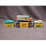 Three Matchbox Lesney diecasts, 33 Ford Zephyr III in green with white interior, 38 Vauxhall