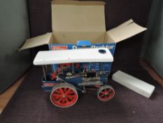 A Wilesco D405 Traction Engine, in original box, appears unused