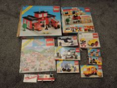 A collection of early 1980's Lego/Legoland Sets, 377, 607, 645, 890, 6382, 6610, 6651, 6653 and 6684