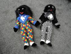 Two Merrythought Limited Edition black velvet Dolls, Dandy Golly 53/78, height 42cm and Joseph 19/5