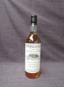 A bottle of Springbank 21 Year Old Single Malt Scotch Whisky, produced 16th June 1995, bottled