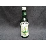 A miniature bottle of Bowmore Islay Single Malt Whisky, Sherriff's Bowmore Distillert Ltd, Islay, S