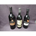 Three bottles of Red Wine, Campo Lindo Crianza 1998 12.5% vol, 75cl, Turner Rose 2005 13.5% vol,