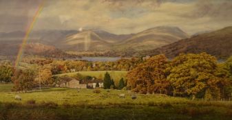 Keith Melling (b.1946), a coloured print, 'Sunshine and Showers, Windermere', signed in pencil to