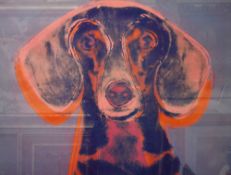 After Andy Warhol (1928-1987), a contemporary poster print, 'Portrait of Maurice', displayed