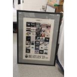 A large framed Beatles print measuring 85cm x 114 cm ' Expressions ' nice album artwork print with