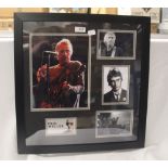 A signed Paul Weller framed print / photo set with certification 48 cm x 48 cm