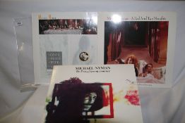 A lot of three vinyl albums in EX/EX by renowned composer Michael Nyman