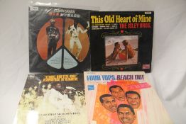 A sixteen album lot with Soul albums by the Isley Brothers and more on offer here