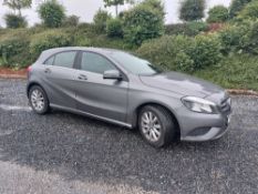 A Mercedes Benz A180 Blue Efficiency SE Auto 1.6 petrol 5 door hatchback in Grey with odometer