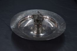 A Queen Elizabeth II limited edition commemorative silver dish, of dished circular form with