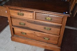 A Victorian mahogany chest of two over two drawers